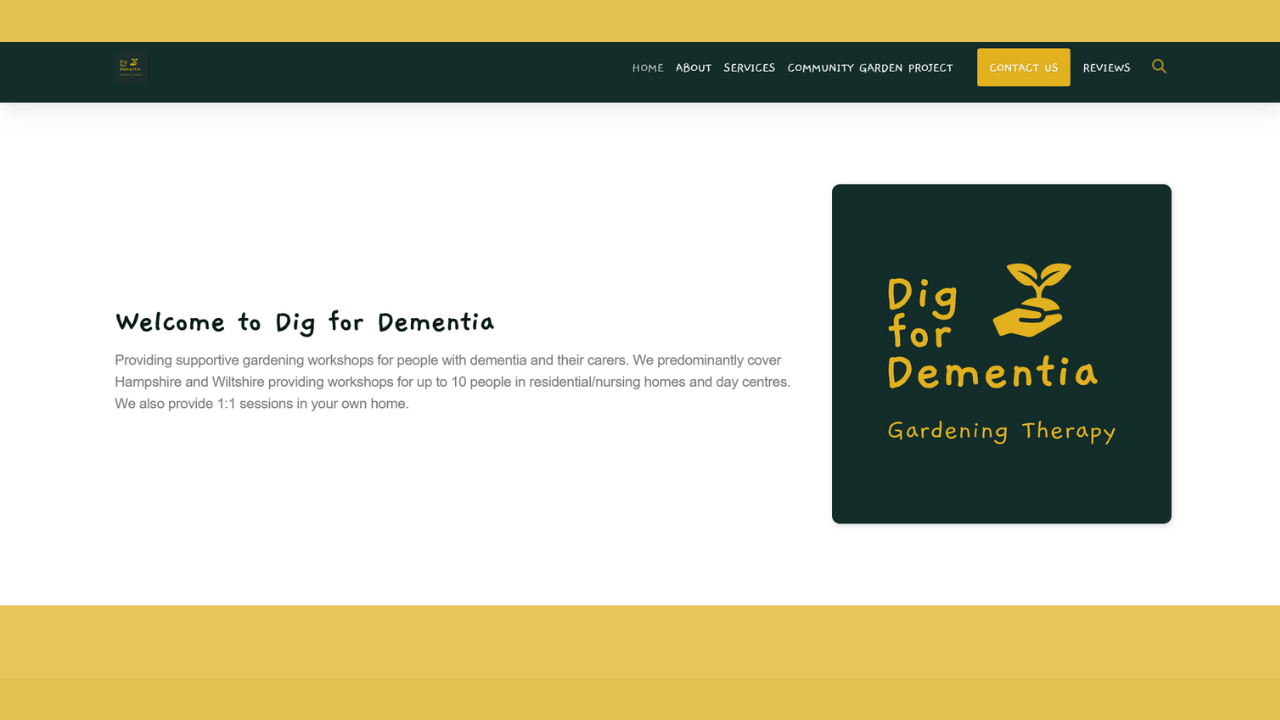 Dig for Dementia Website