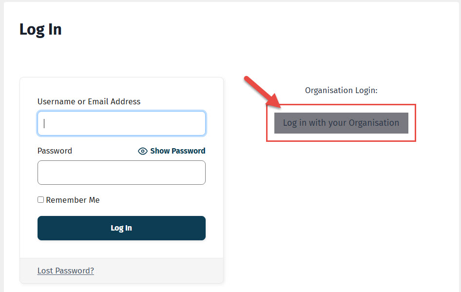 Organisation Login for OpenAthens